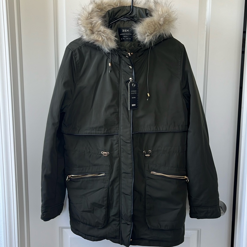 Zen Outerwear Collection Green Parka